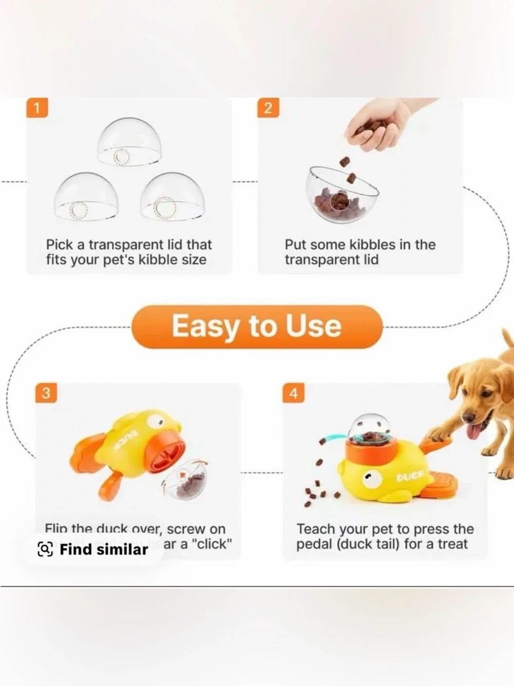 Yellow Pet Treat Toy